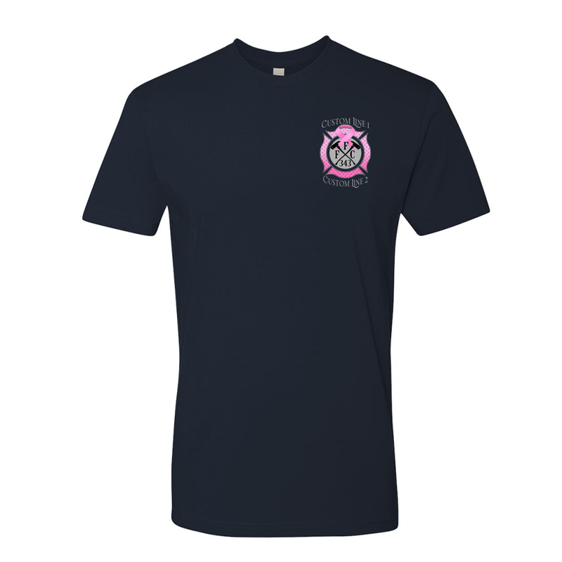 Navy Fire Station Customized Shirt for Breast Cancer Awareness Month