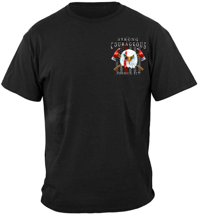 Black Firefighter Eagle Flag Red Line Classic T-Shirt Front
