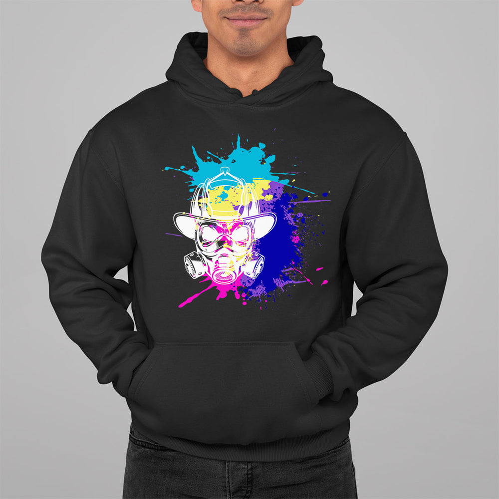 Premium firefighter hoodie with masked design