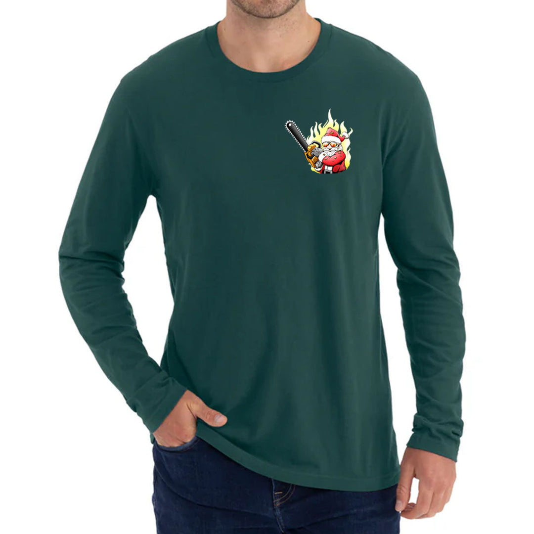 Professional Truckie Santa Firefighter Premium Long Sleeve Shirt