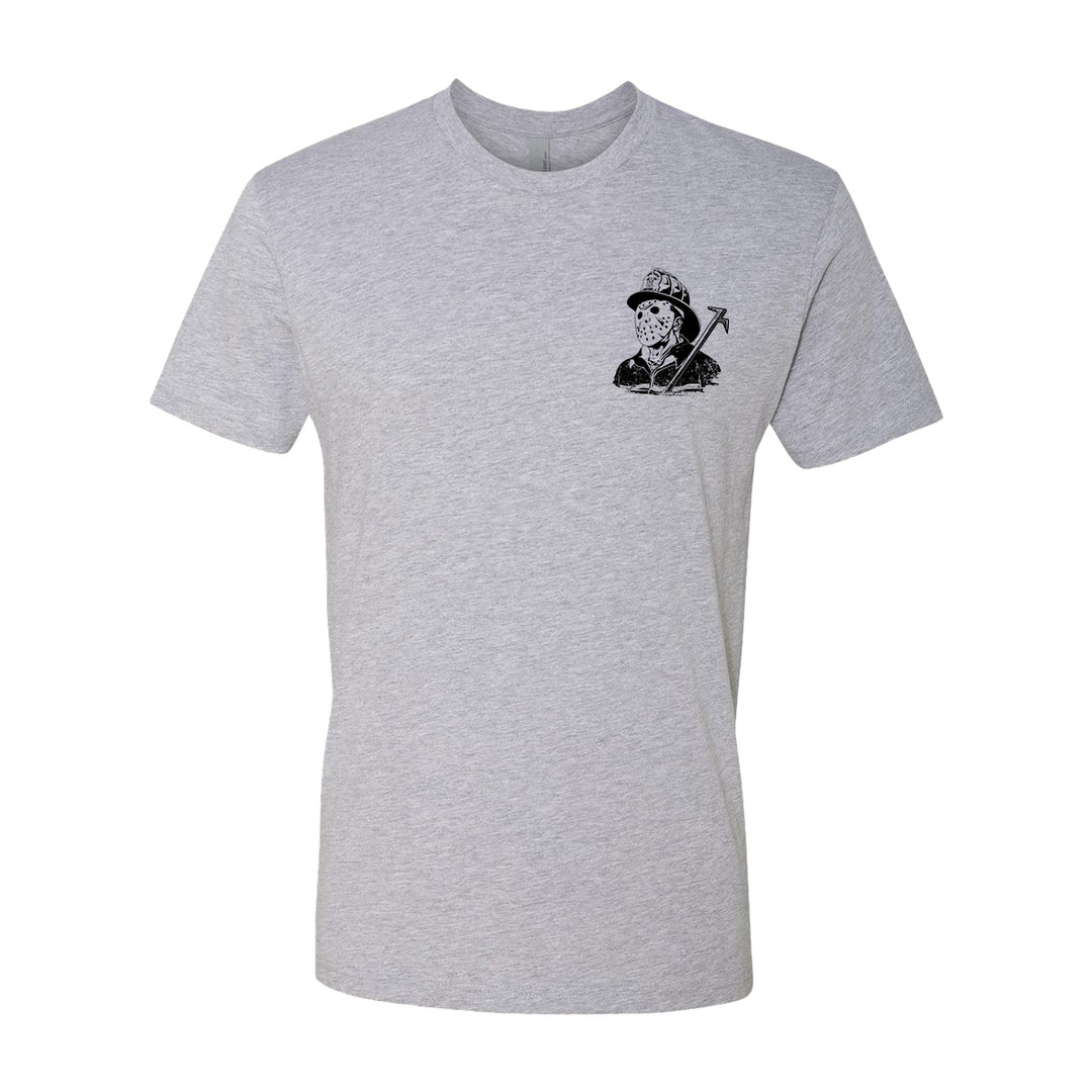 Firefighter in mask design printed on classic crew neck shirt