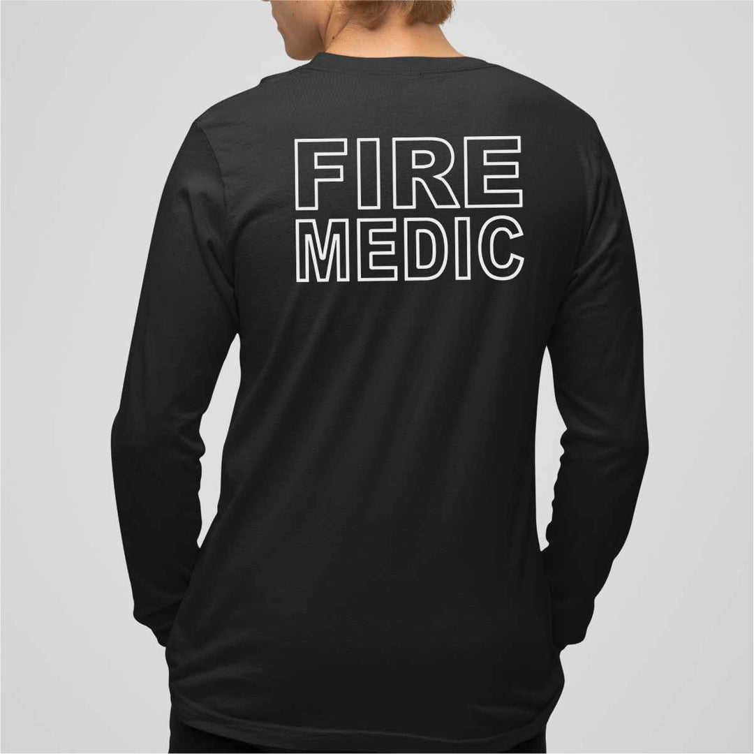 Custom Fire Medic Duty Long Sleeve Shirt made for long shifts with breathable and durable fabric.