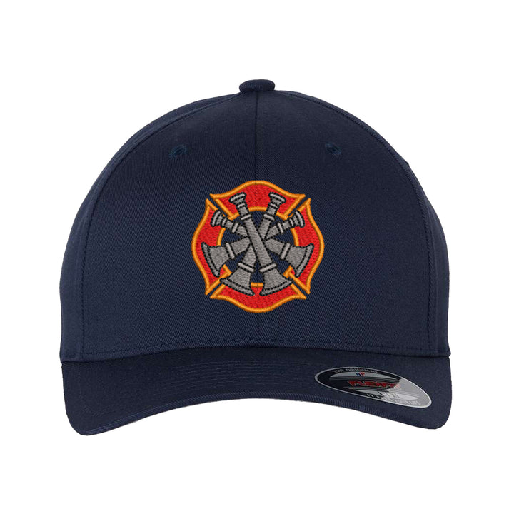Fire officer 4 bugles embroidered FlexFit cap