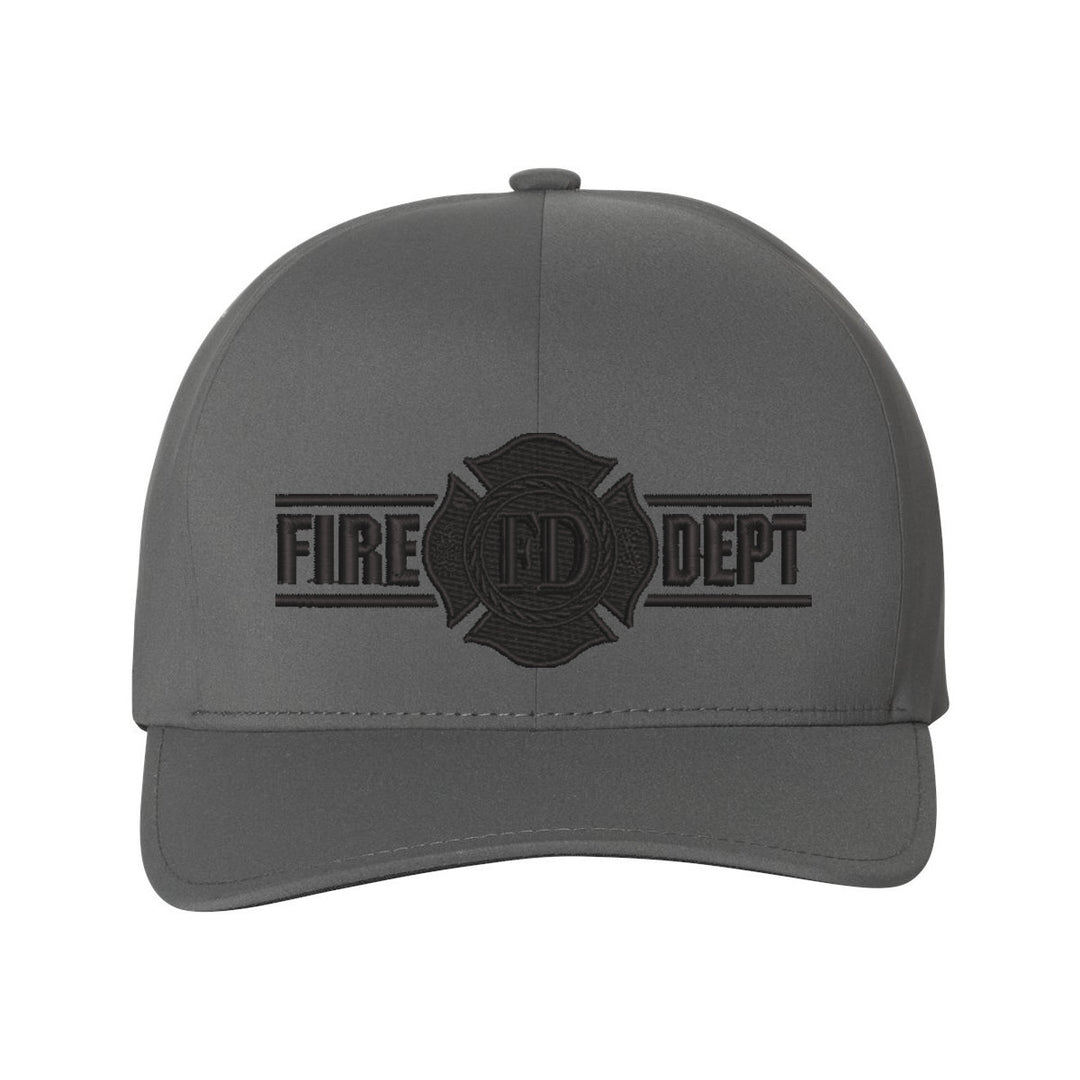 Black Delta FlexFit hat featuring Maltese cross emblem