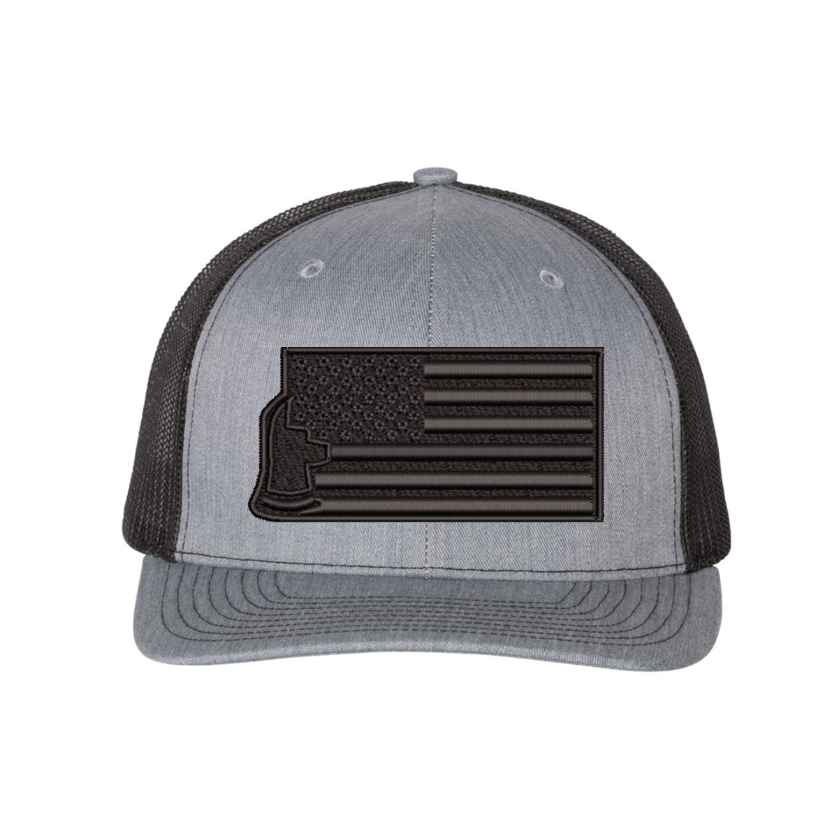 Close-up of the snapback closure on the Thin Red Line Axe Maltese Blackout Delta FlexFit Hat, showing its adjustable fit for comfort.