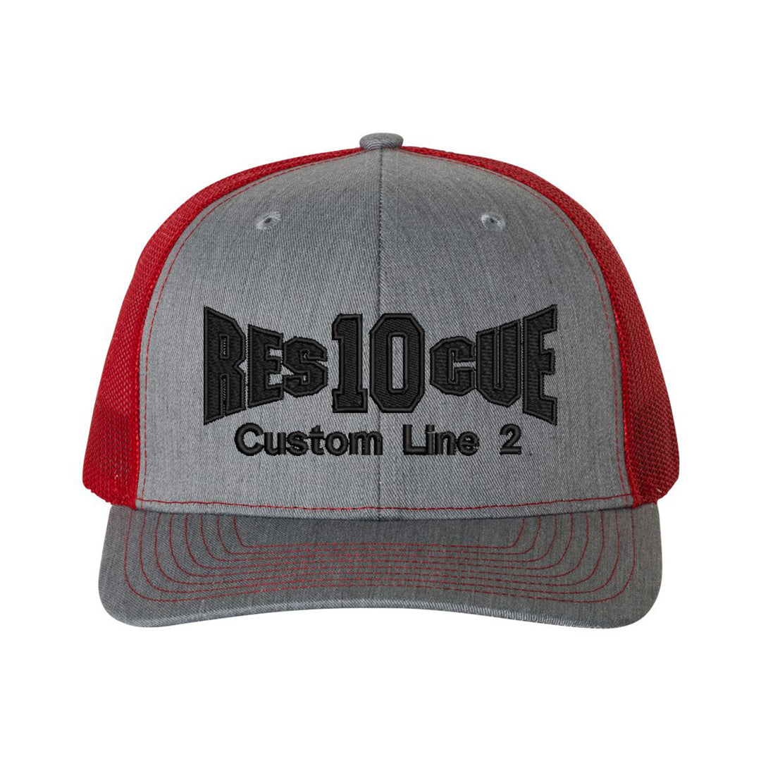 Personalized Fire Rescue Blackout Snapback Trucker Hat
