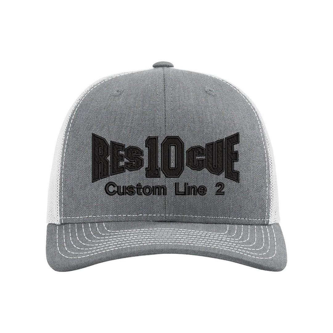 Personalized Fire Rescue Blackout Snapback Trucker Hat