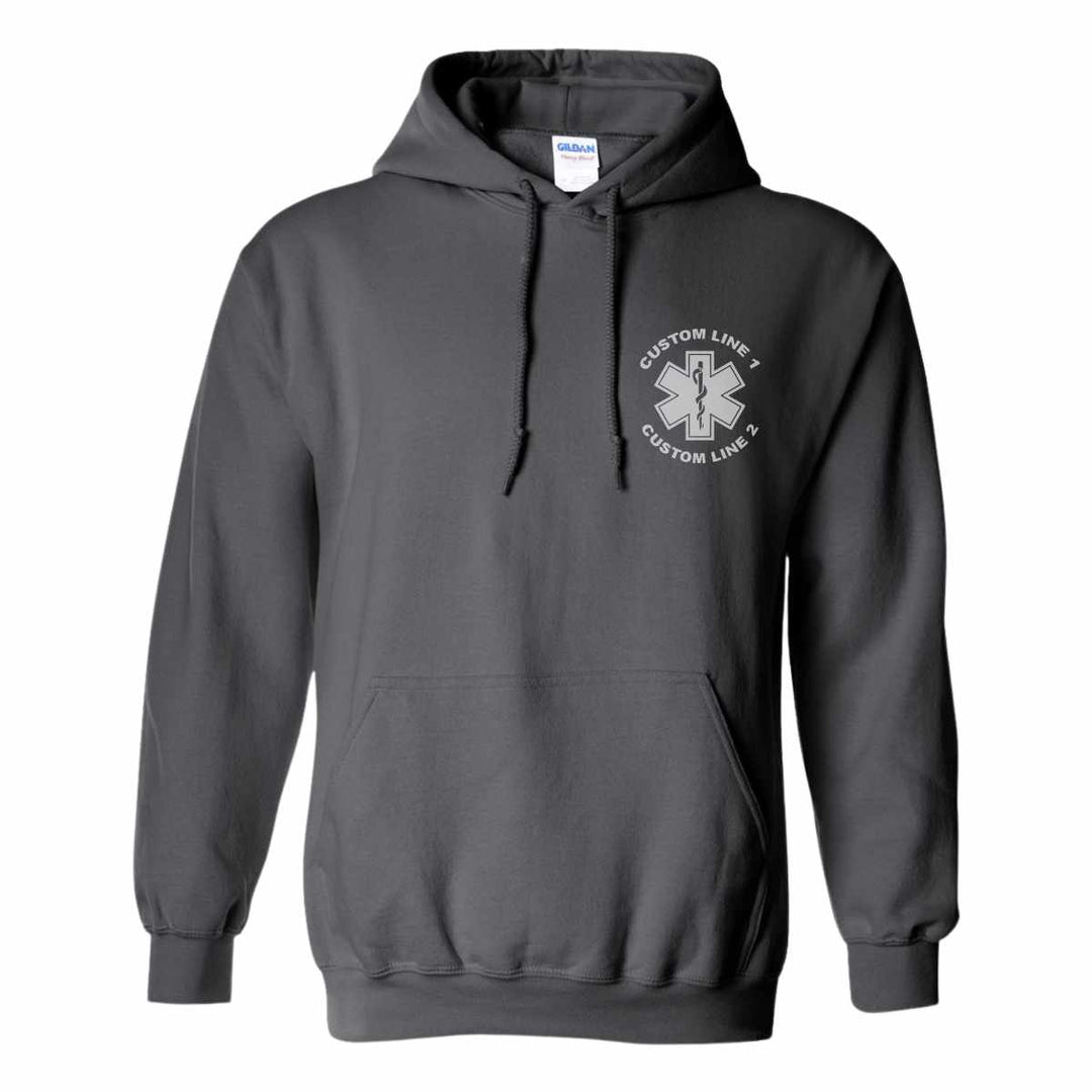 Customized EMT Hoodie featuring a sleek design and premium material for durability and warmth.