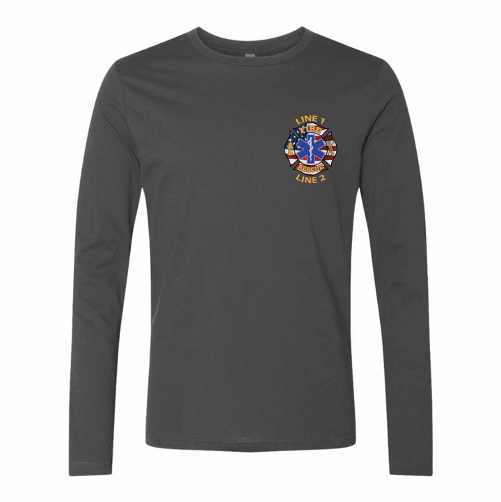 Premium Fire Rescue Long Sleeve Shirt, perfect for firefighters and first responders.