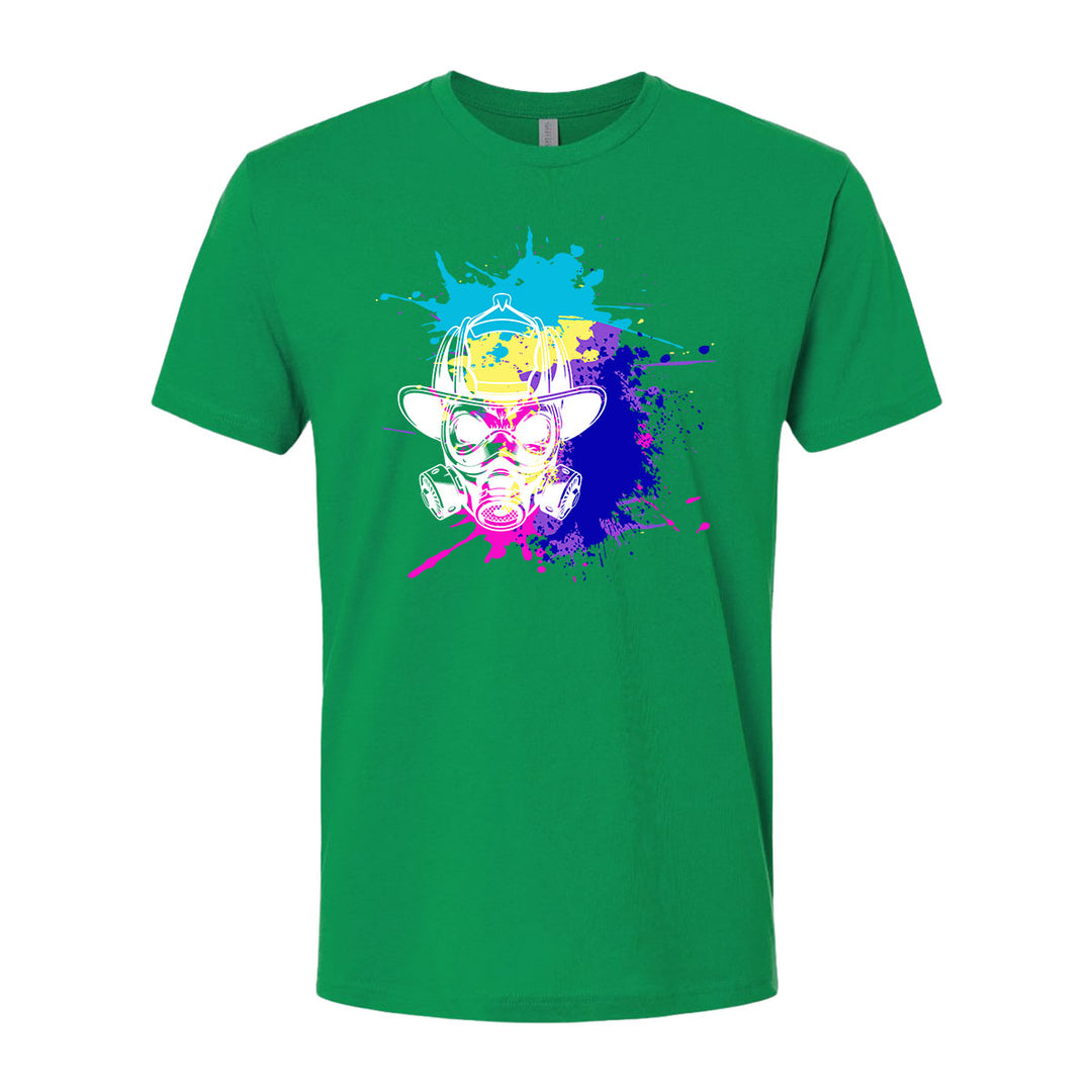 Fire department shirt with Miami Vice mask