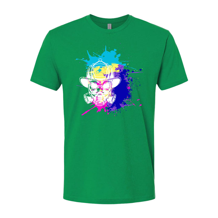 Fire department shirt with Miami Vice mask