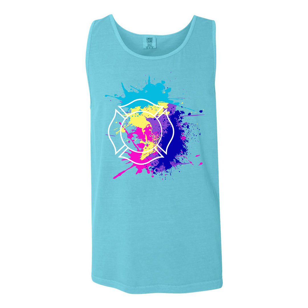 Retro firefighter tank with Maltese emblem