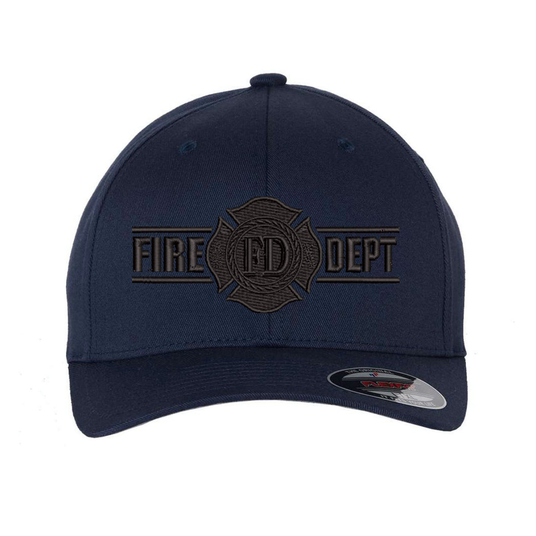 Blackout flexfit hat featuring Maltese cross emblem