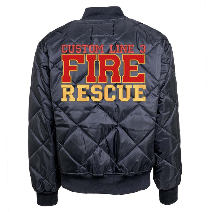 Customized Red and Gold Fire Rescue Bravest Jacket