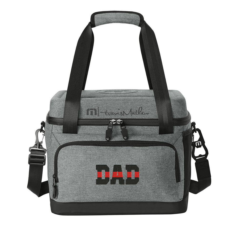 Thin red line dad embroidered cooler bag