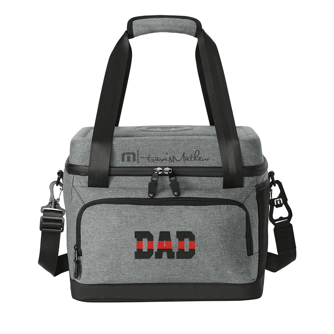 Thin red line dad embroidered cooler bag
