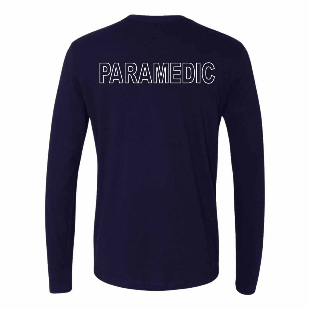 Customized paramedic long sleeve shirt designed for comfort and protection in cooler conditions.