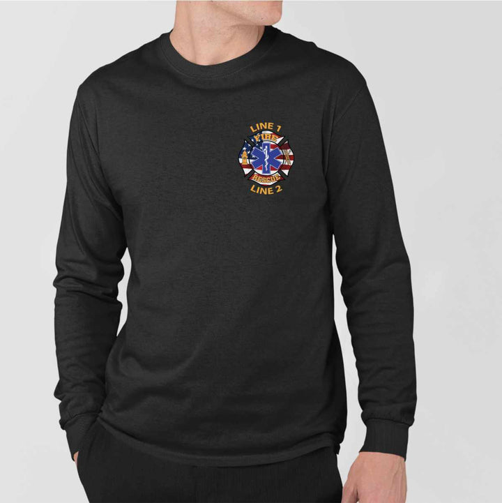 Premium Fire Rescue Long Sleeve Shirt with a sleek and professional look.
