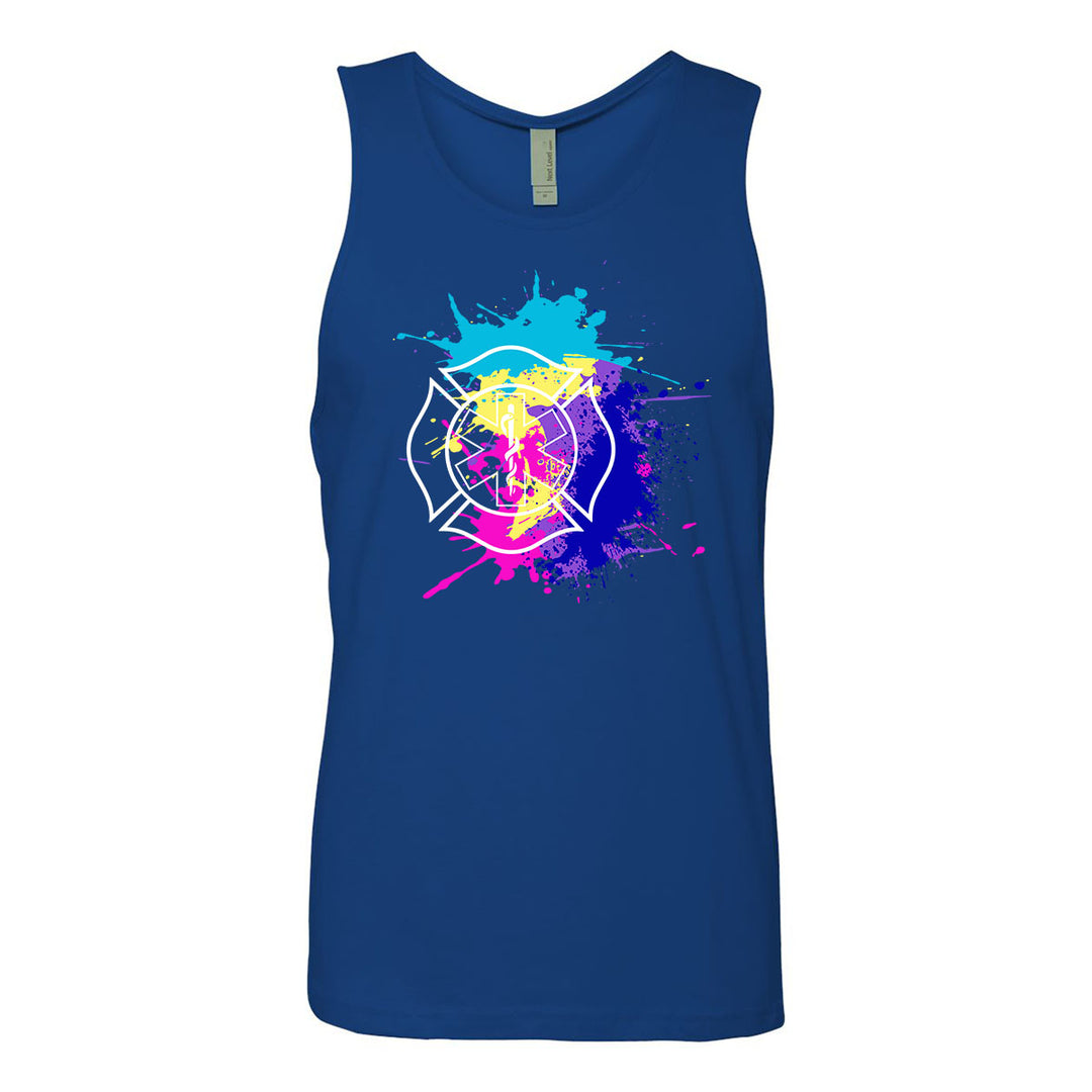 Firefighter tank top with Miami Vice graphic