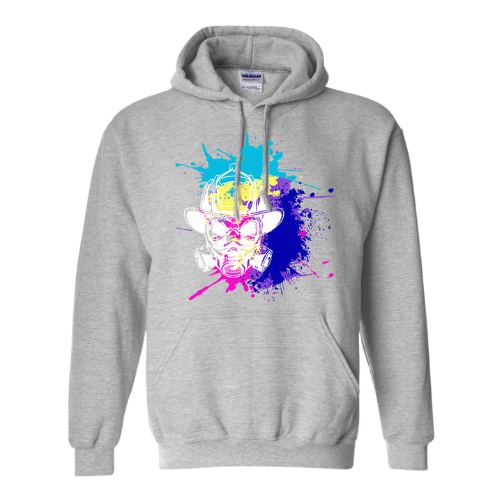 Stylish masked fire hoodie for duty wear