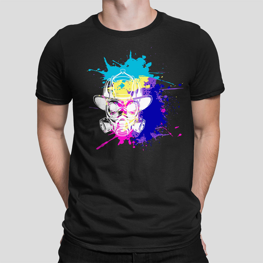 Premium firefighter tee with masked design