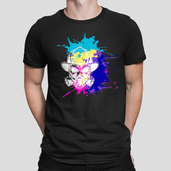 Premium firefighter tee with masked design