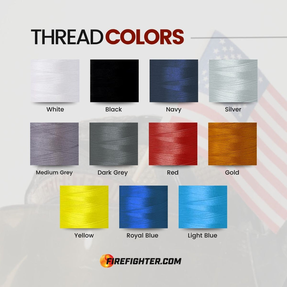 Embroidery Thread color chart for custom firefighter gear