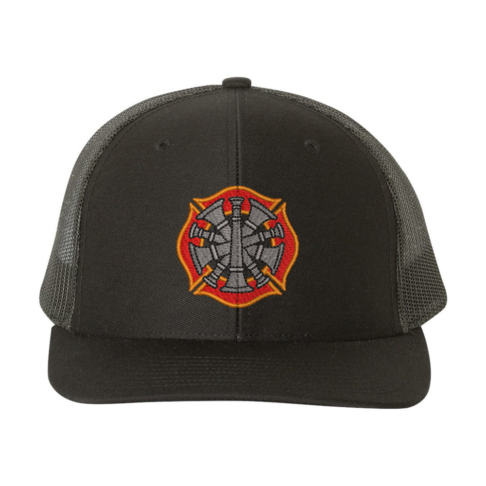 Fire officer 5 bugles mesh back snapback cap