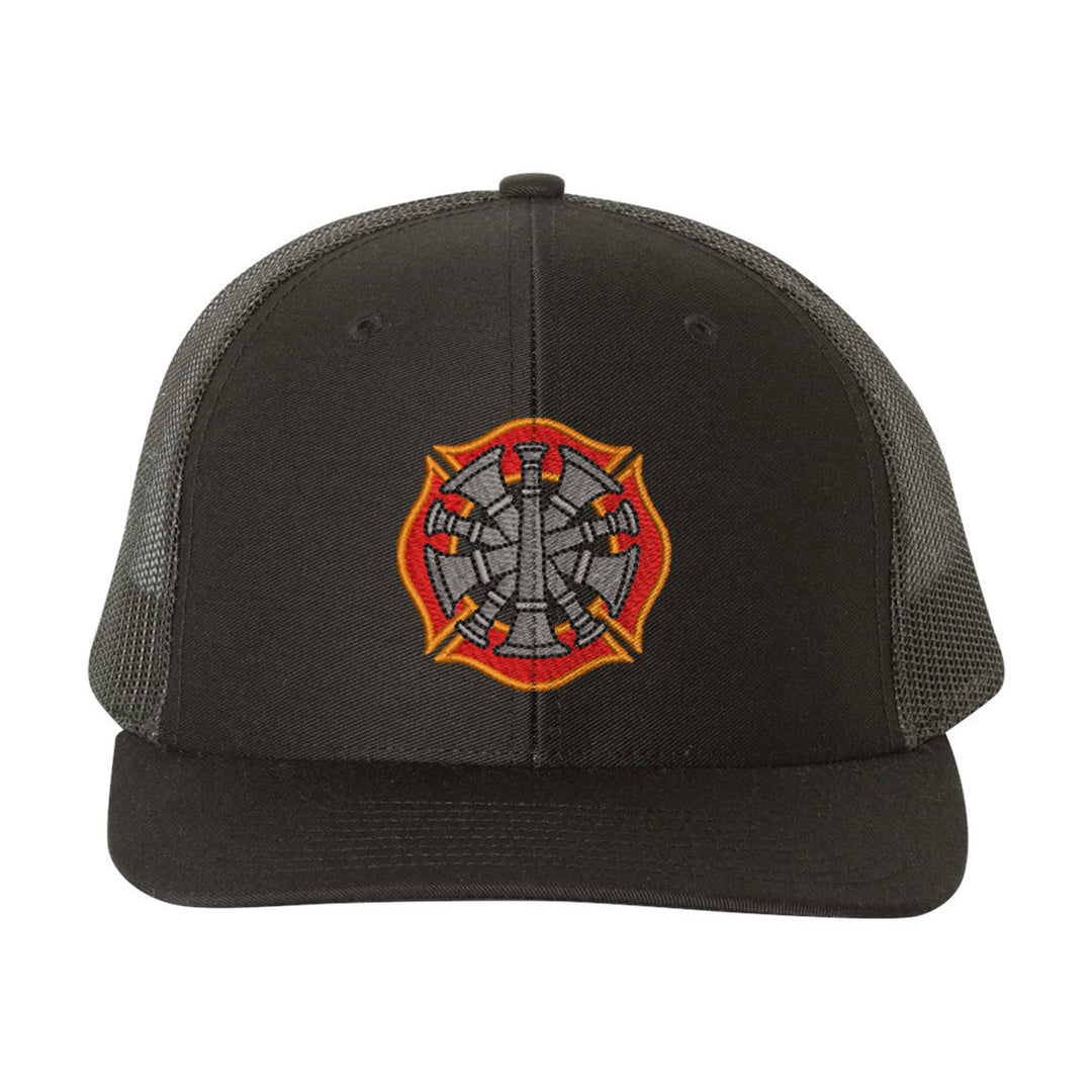 Fire officer 5 bugles mesh back snapback cap