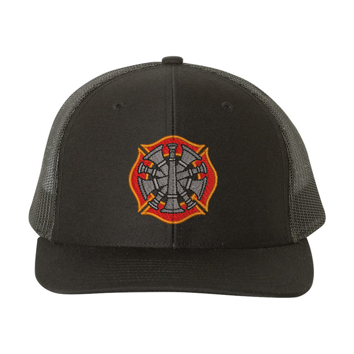 Fire officer 5 bugles mesh back snapback cap