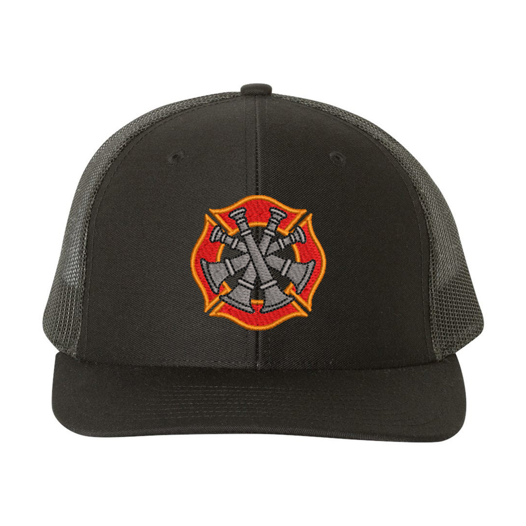 Fire officer 4 bugles mesh back snapback cap