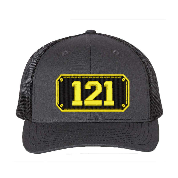 Personalized Black Plate Firefighter Snapback Trucker Hat