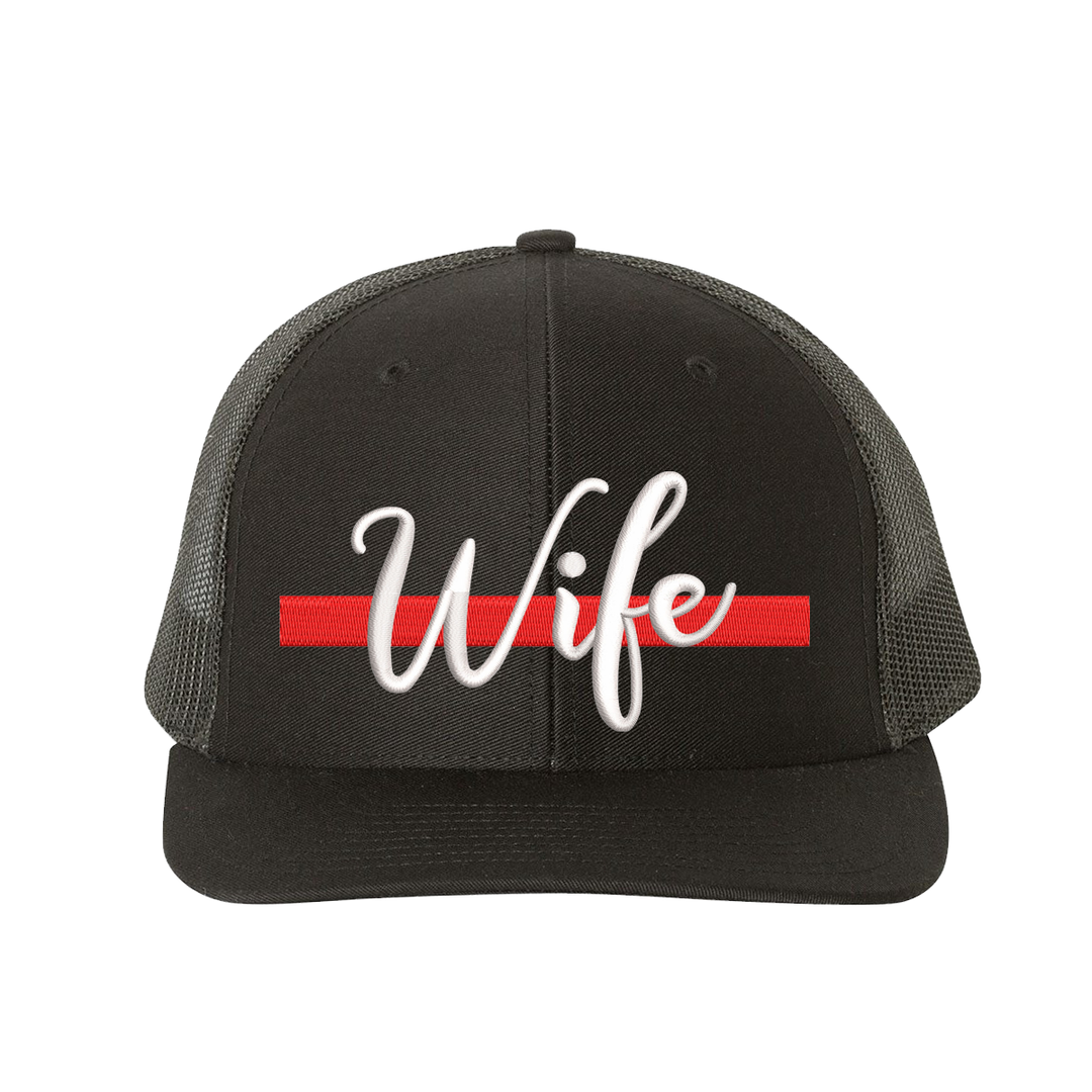 Adjustable snapback hat for Firefighter Wife