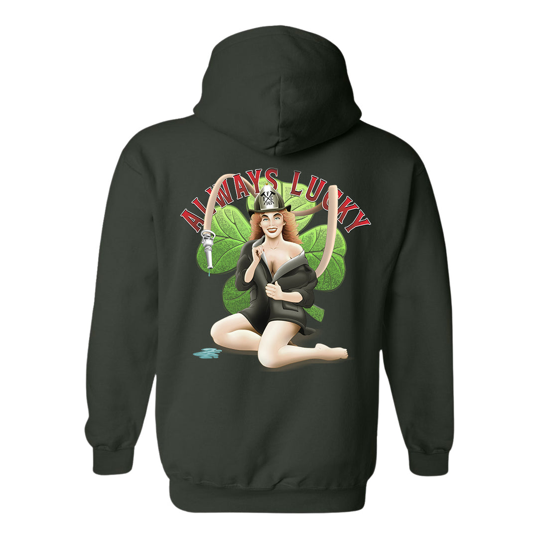 Always Lucky hoodie for firefighters – FFC 343 Irish-themed gear