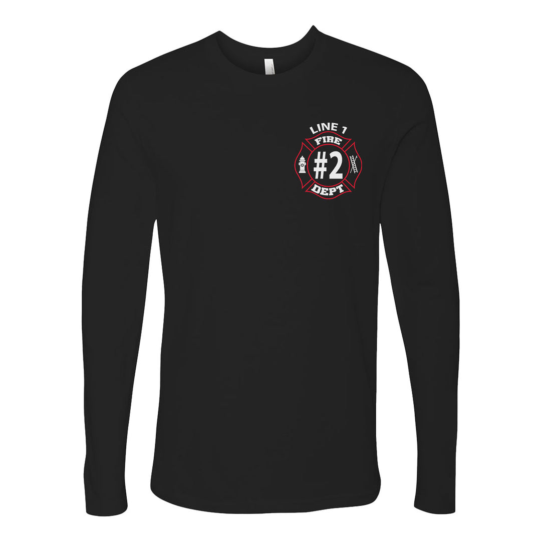 Custom Fire Department shirt – red and white long sleeve firefighter gear