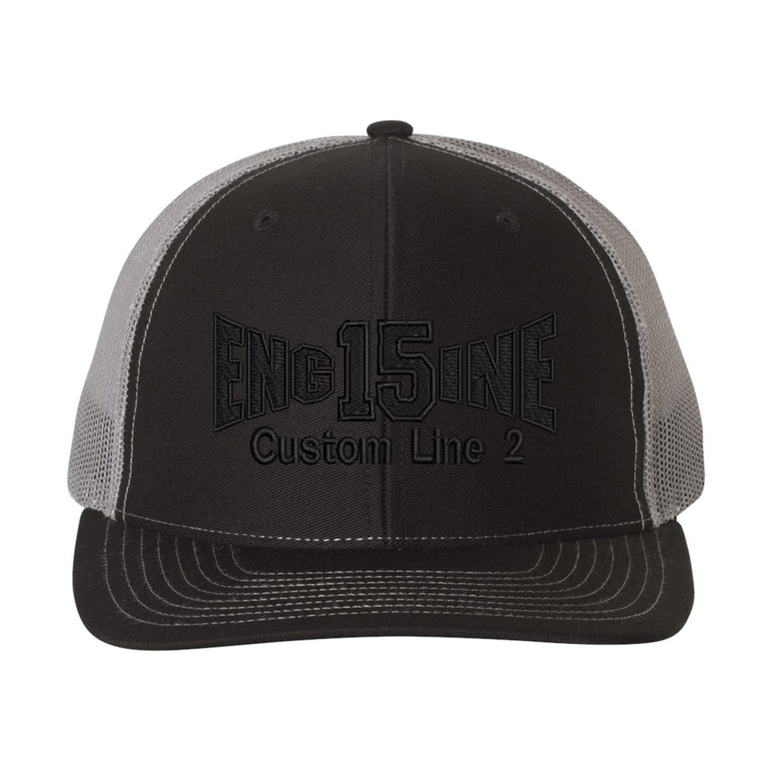 Personalized Fire Dept Engine Blackout Snapback Trucker Hat