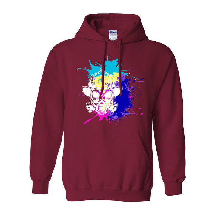 Miami Vice style fire hoodie with graphic