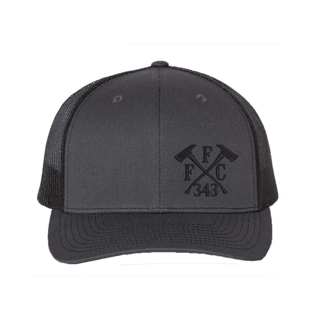 Blackout snapback trucker hat – FFC 343 firefighter apparel