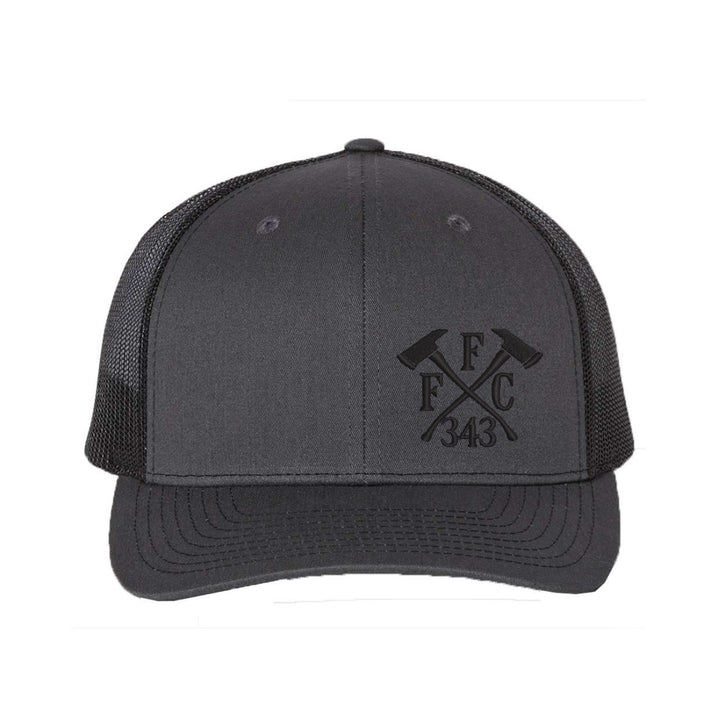 Blackout snapback trucker hat – FFC 343 firefighter apparel