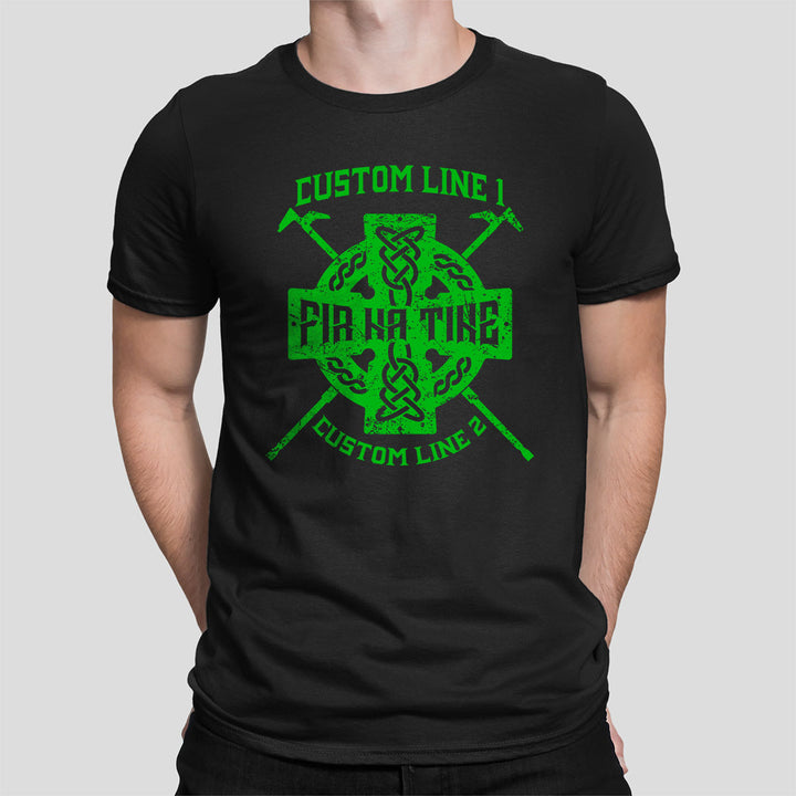Customized Celtic Cross premium firefighter t-shirt