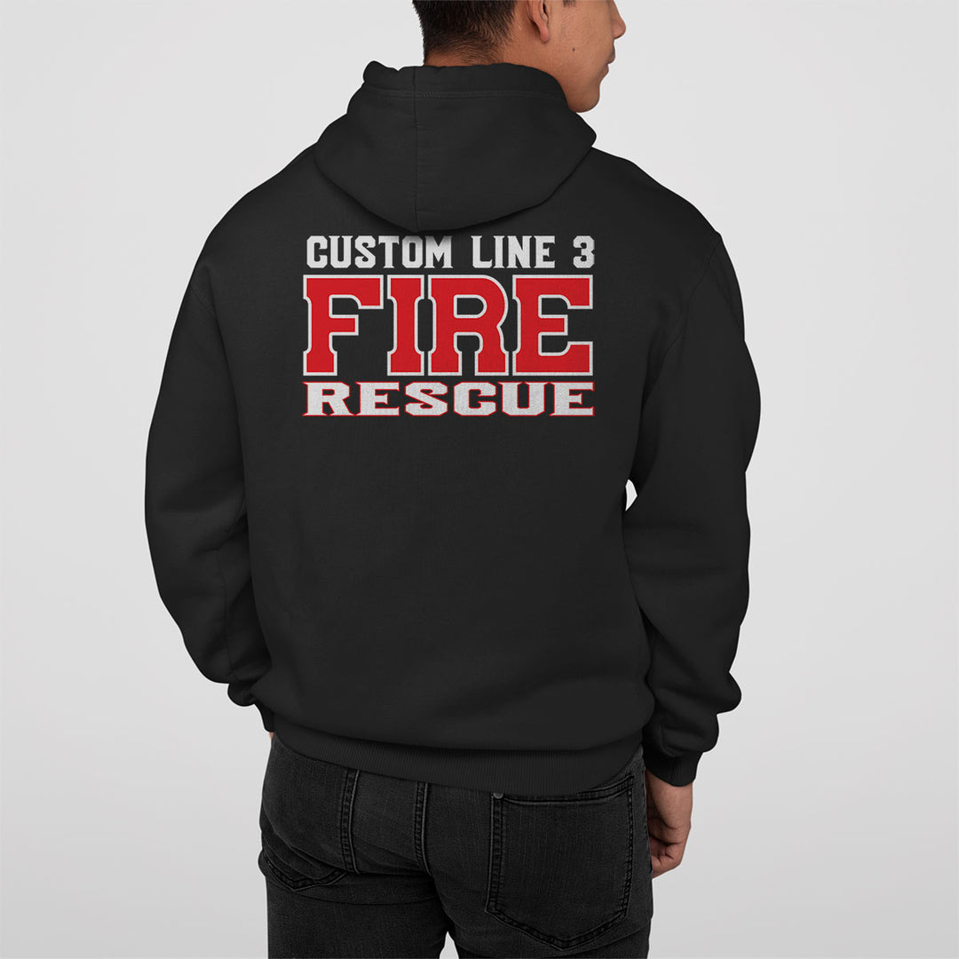 Personalized firefighter EMS hoodie for station pride
