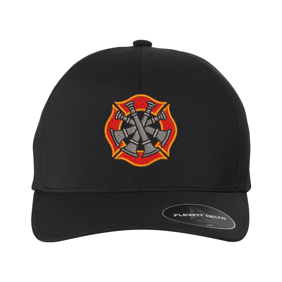 4 Bugles Delta FlexFit hat for fire officers