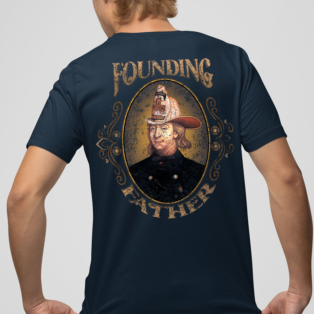 Patriotic firefighter shirt – Founding Father design by FFC 343