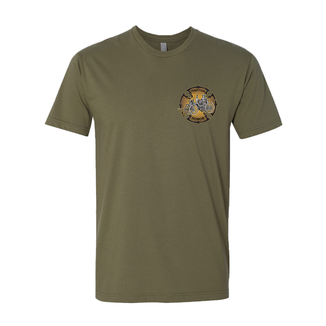 Premium cotton tee – Founding Father design for firefighters
