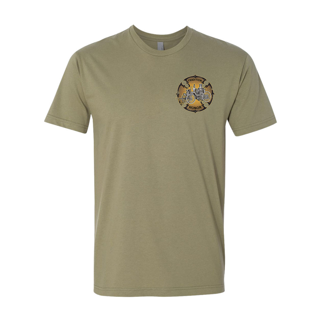 Premium firefighter tee – Founding Father graphic from FFC 343