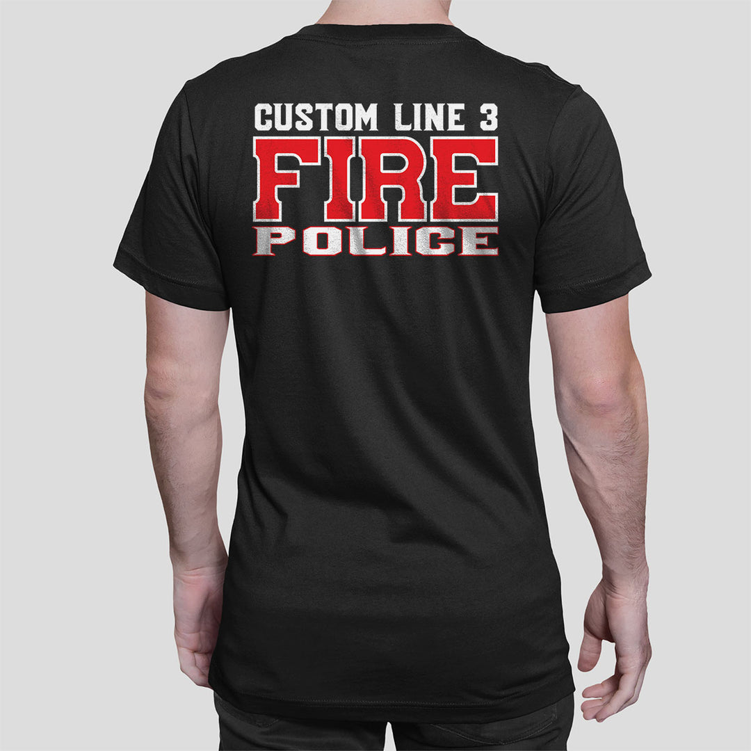 Fire Police premium t-shirt – customized red and white design