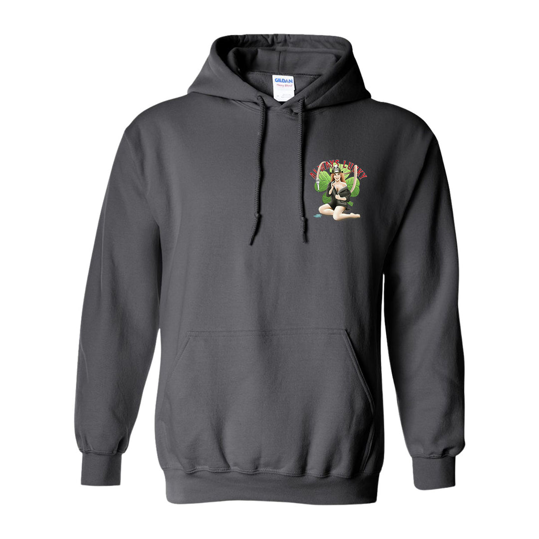 Firefighter hoodie with Irish clover graphic – FFC 343 Always Lucky