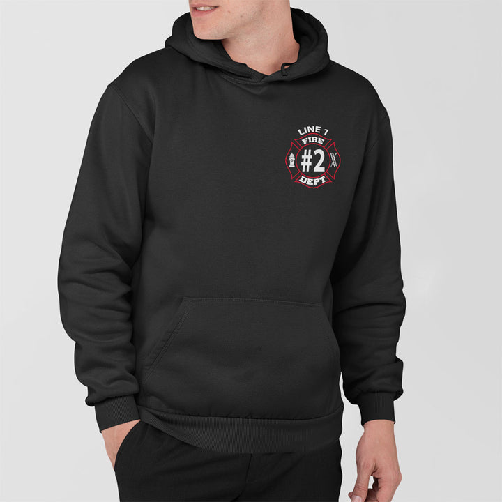 Fire Department custom hoodie – red and white design for fire crews