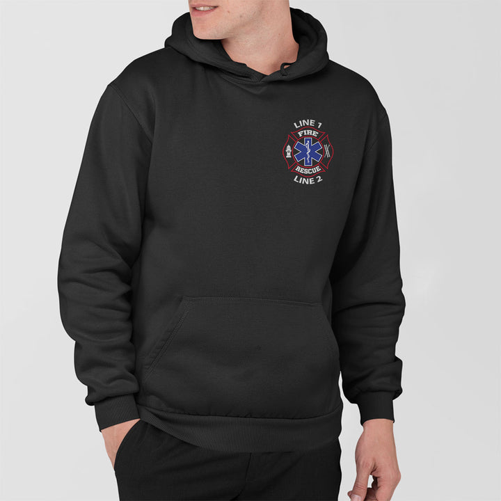 Firefighter paramedic custom station hoodie