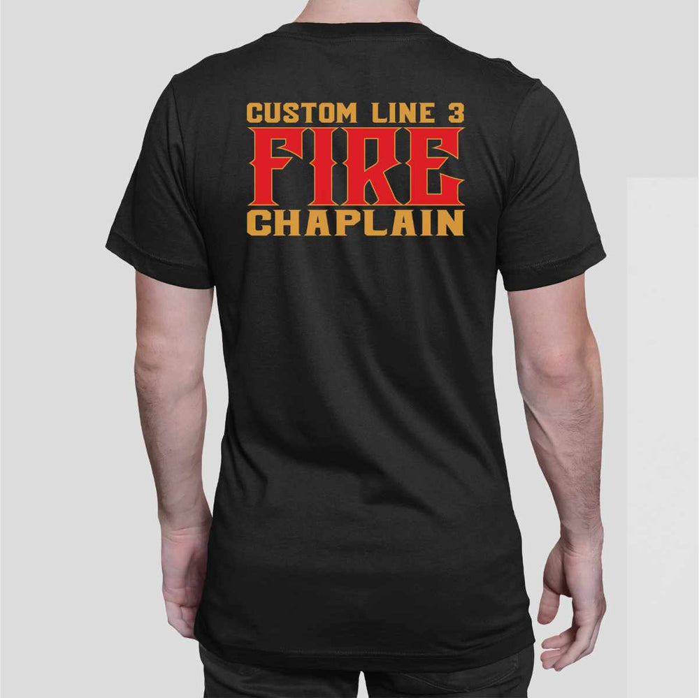 Fire Chaplain red and yellow premium t-shirt for firefighters